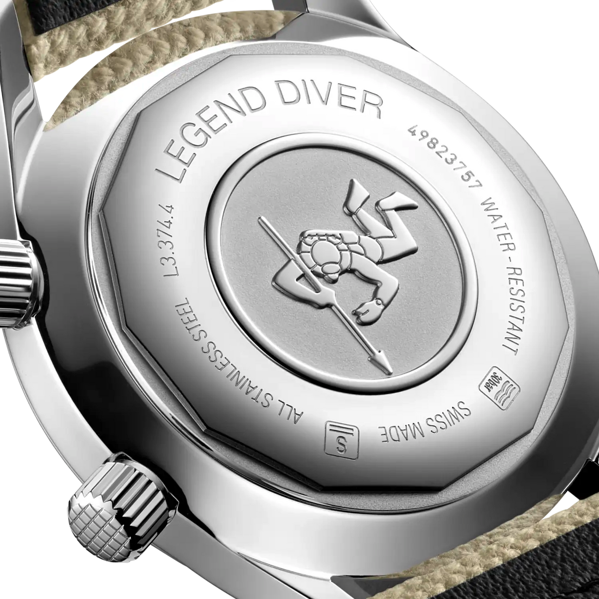 Ladies Longines Stainless Steel Longines Legend Diver Watch - L3.374.4.30.2