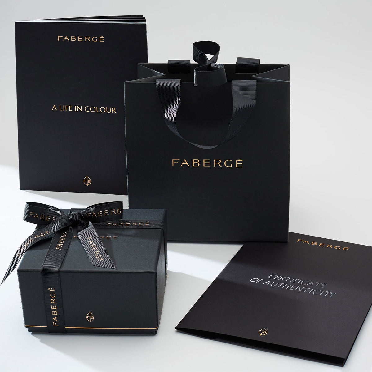 Faberge Treillage Brushed Rose Gold &amp; Multicoloured Gemstone Set Grand Ring - 530RG1358