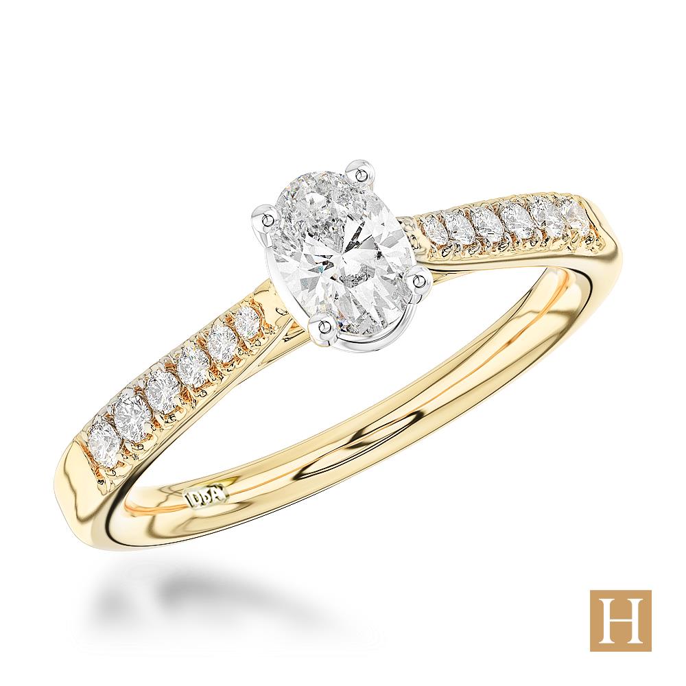 Yellow Gold Inisheer Classic Oval Engagement Ring