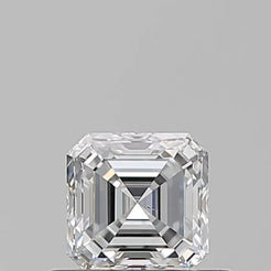 0.53ct Asscher Natural Diamond (Colour D, Clarity SI1, GIA Certified)