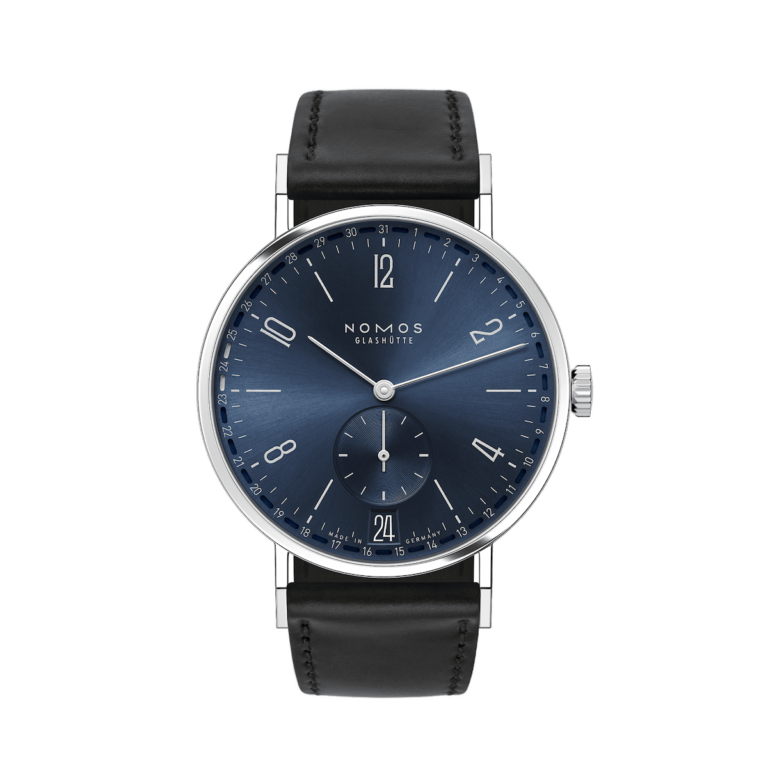 Nomos Tangente 2 Date Blue 37.5mm Black Strap