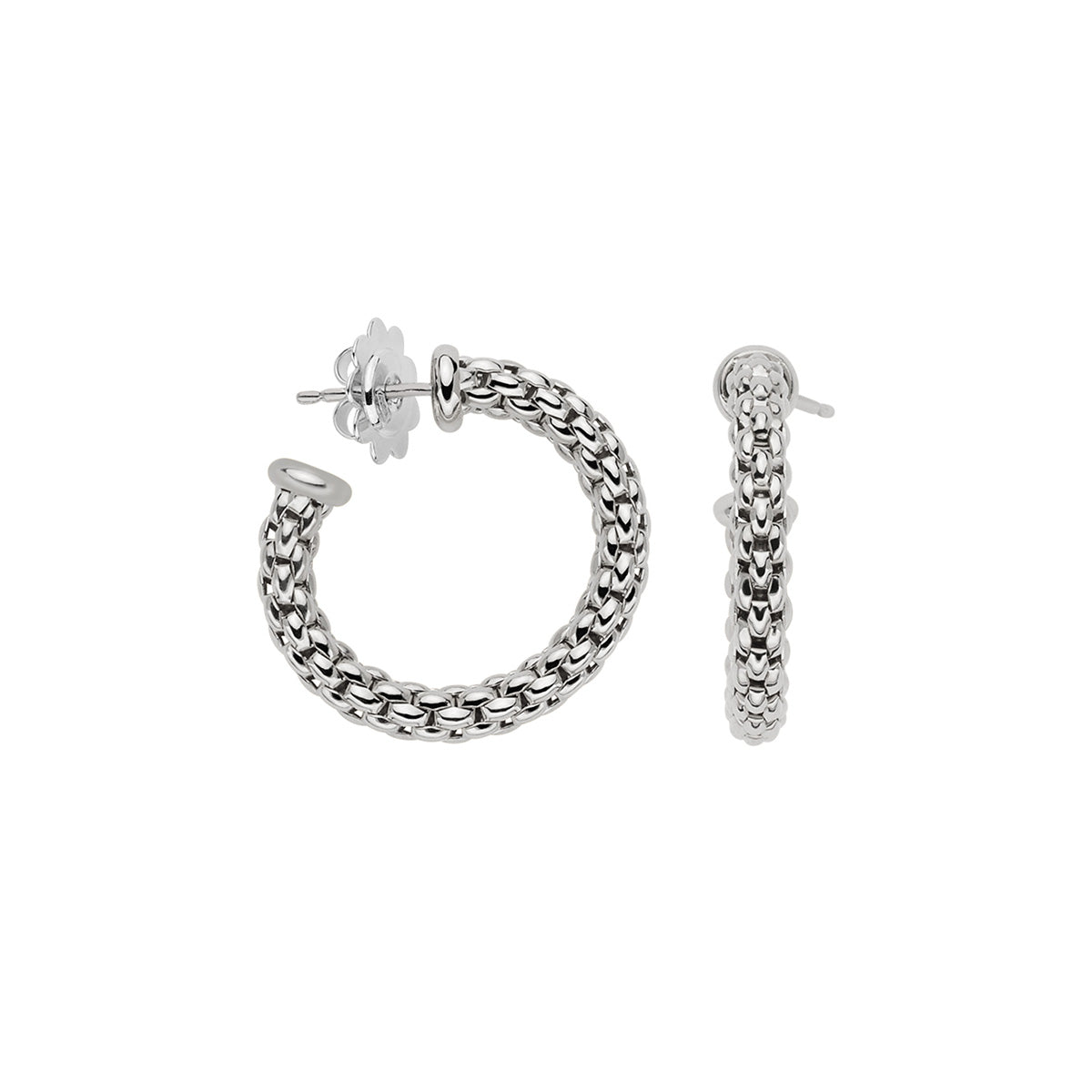 18ct WG Fope Essential Hoop Earrings