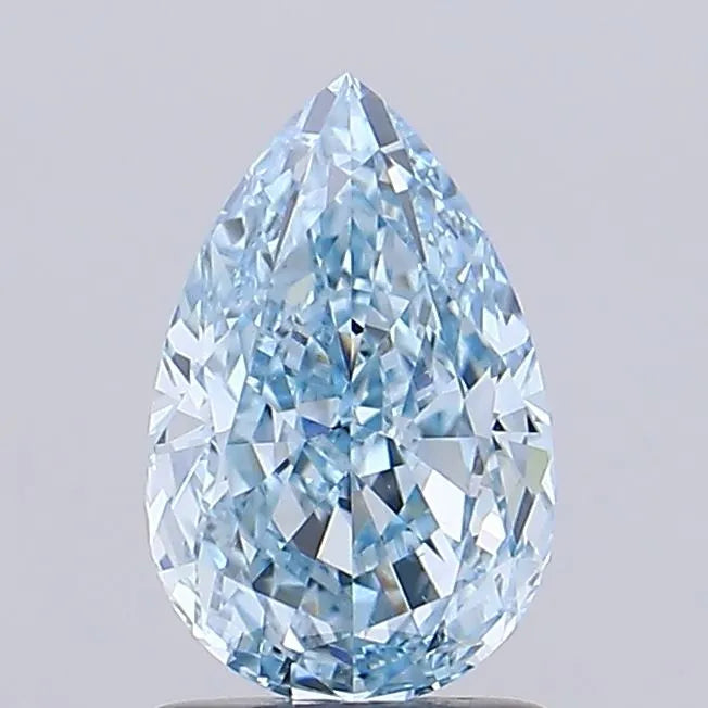 1.59ct Pear Lab Grown Diamond (Colour Fancy Vivid Blue, Clarity VS1, IGI Certified)