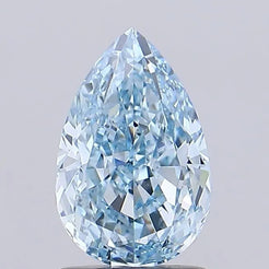 1.59ct Pear Lab Grown Diamond (Colour Fancy Vivid Blue, Clarity VS1, IGI Certified)