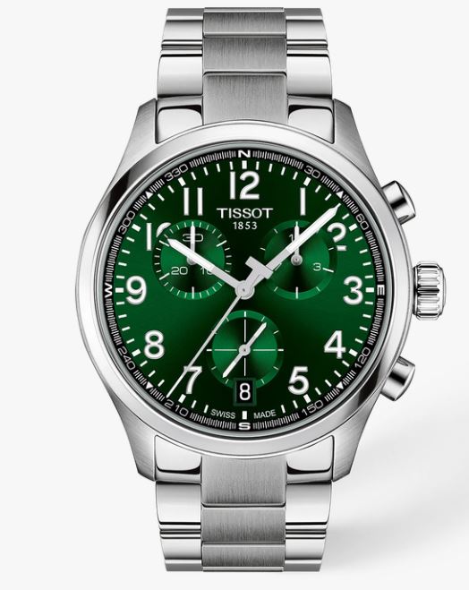 Gents Tissot Chrono L 42mm Steel Bracelet Green Dial T116.417.11.092.00