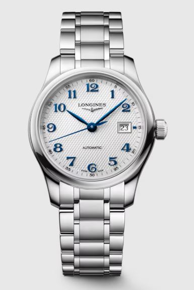 Ladies Longines 30mm Master Collection Automatic Steel Bracelet Silver Dial with Blue  Arabic Numerals  L2.449.4.73.6