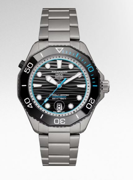 Gents Tag Heuer 42mm Limited Edition Aquaracer Professional 500 Date Titanium Bracelet Black and Grey Dial WBP5182.BF0010