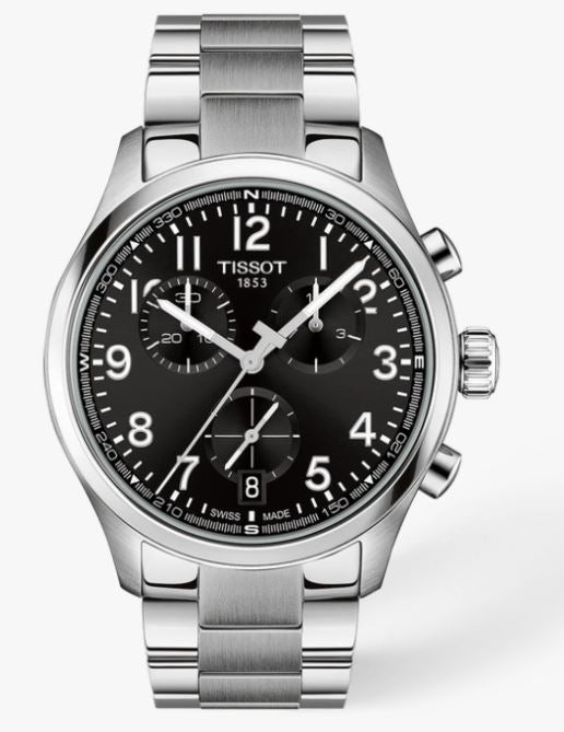 Gents Tissot Chrono L 42mm Steel Bracelet Black Dial T116.417.11.052.00