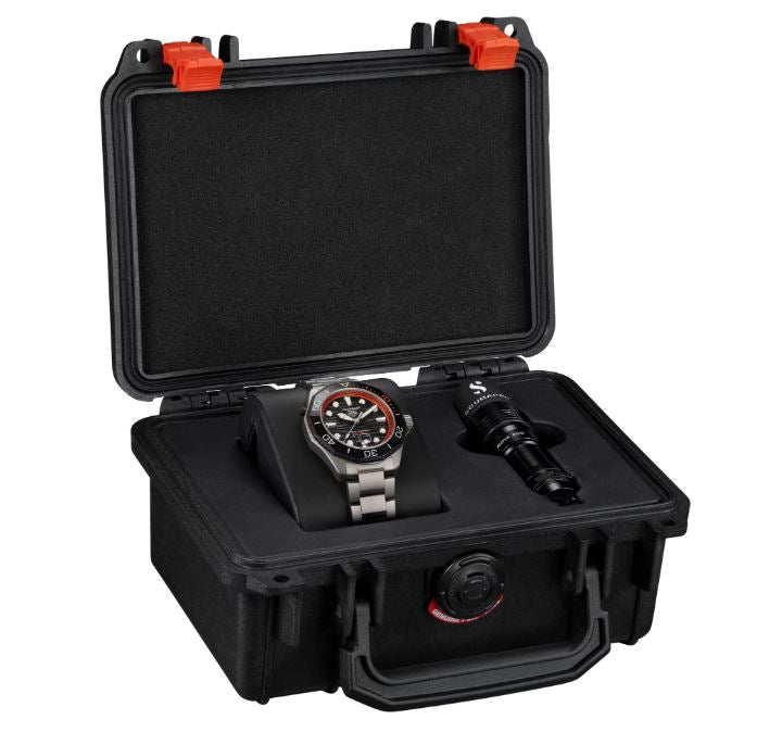 Gents Tag Heuer 42mm Limited Edition Aquaracer Professional 500 Date Titanium Bracelet Black and Orange Dial WBP5183.BF0010