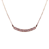 SILVER ROSE GOLD PLATED CARAT BAR SLIDER PENDANT 14178