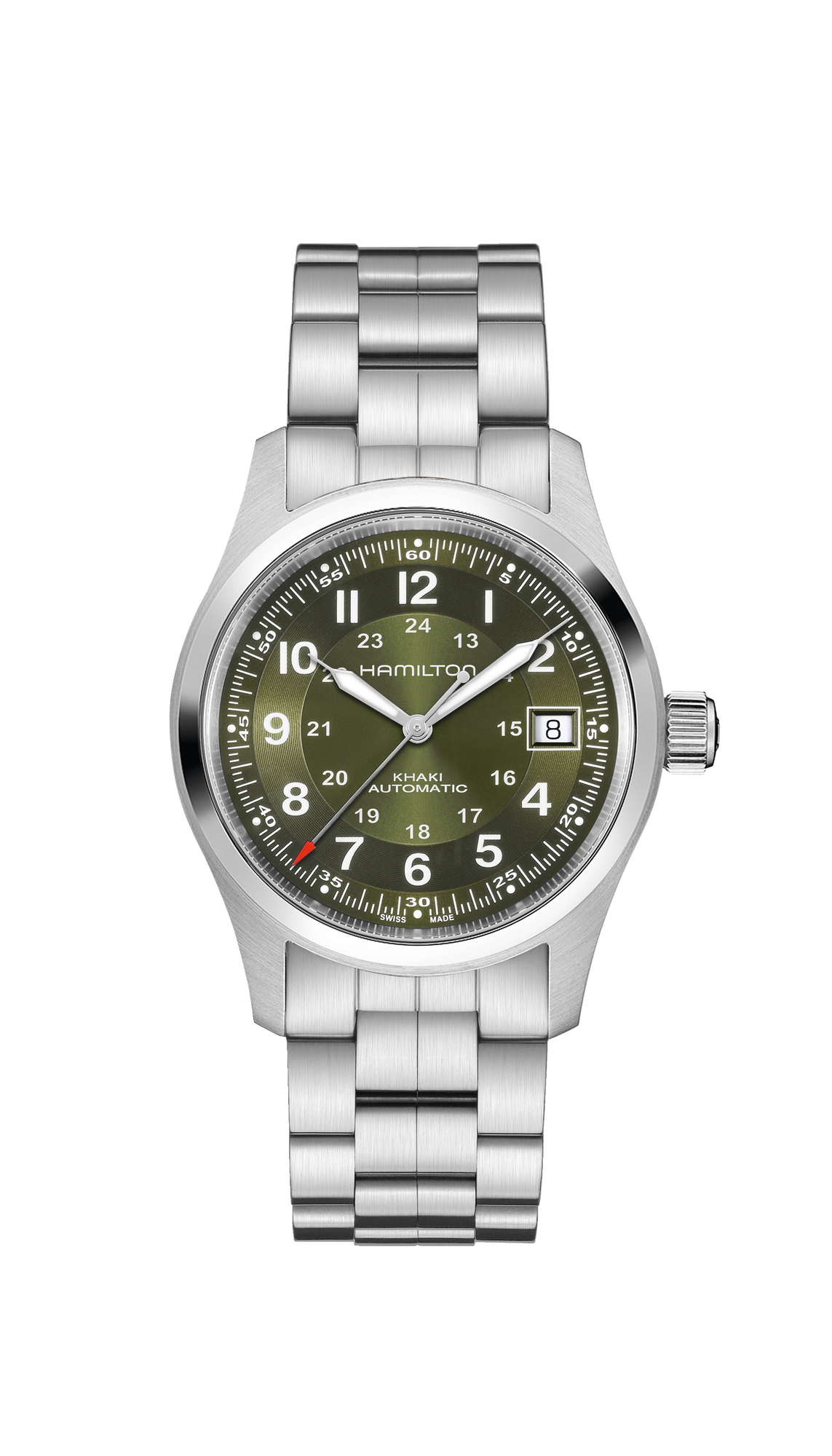 Hamilton Khaki Field Automatic 38mm Steel Bracelet Green Dial