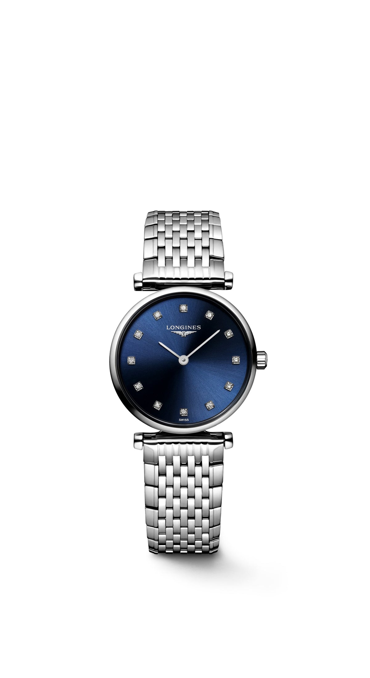 Ladies Longines LGC 24mm Steel Bracelet Blue Diamond Dial