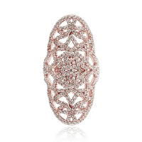 SILVER ROSE GOLD PLATED CARAT MAYA DRESS RING