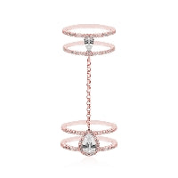 SILVER ROSE GOLD PLATED CARAT KINGSTON DRESS RING 13806