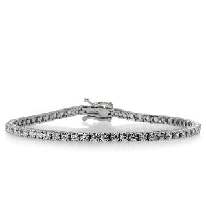 SILVER CARAT CUBIC LINE BRACELET 6.5 INCH