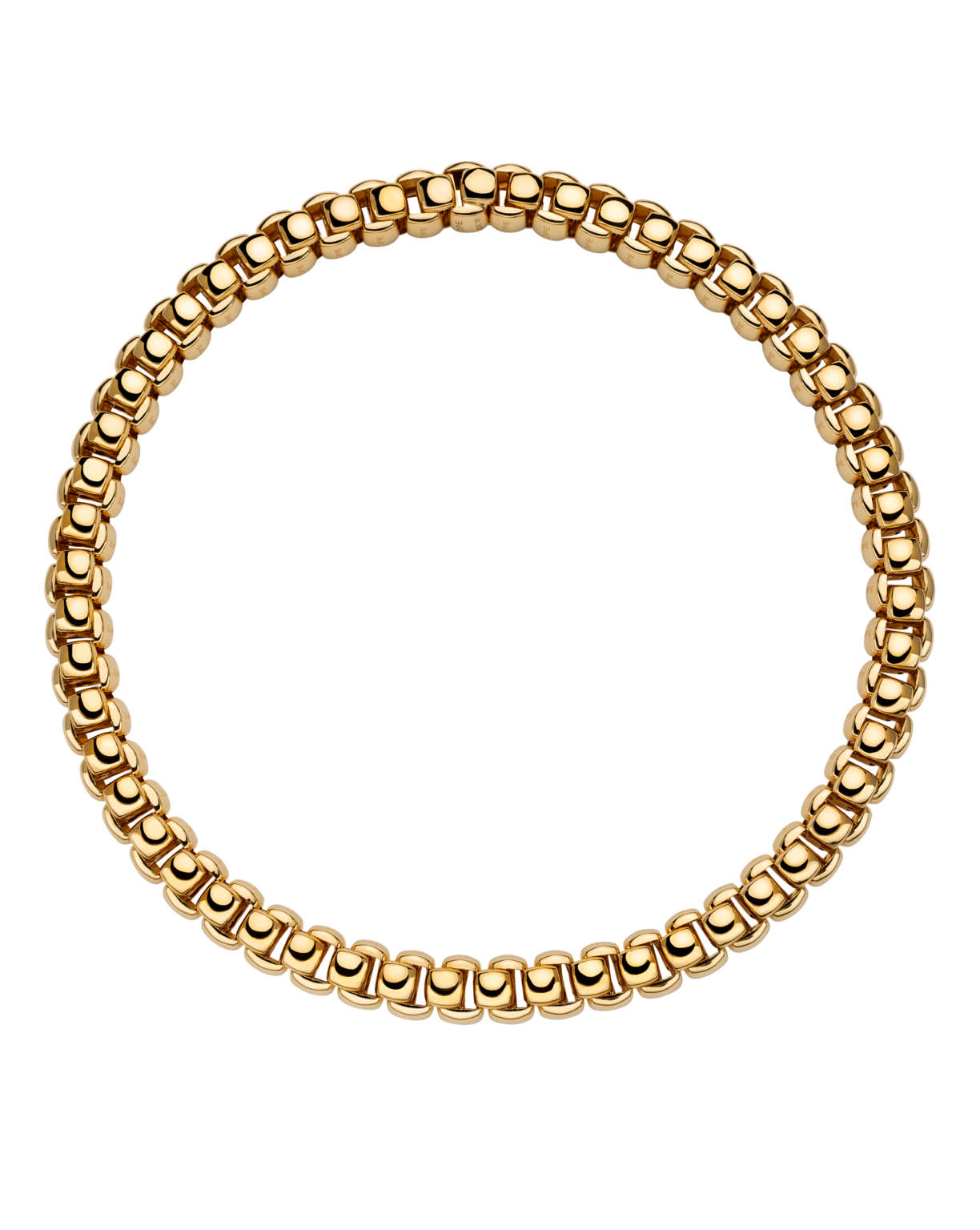 18ct Yellow Gold Fope Luna Necklet 40cm