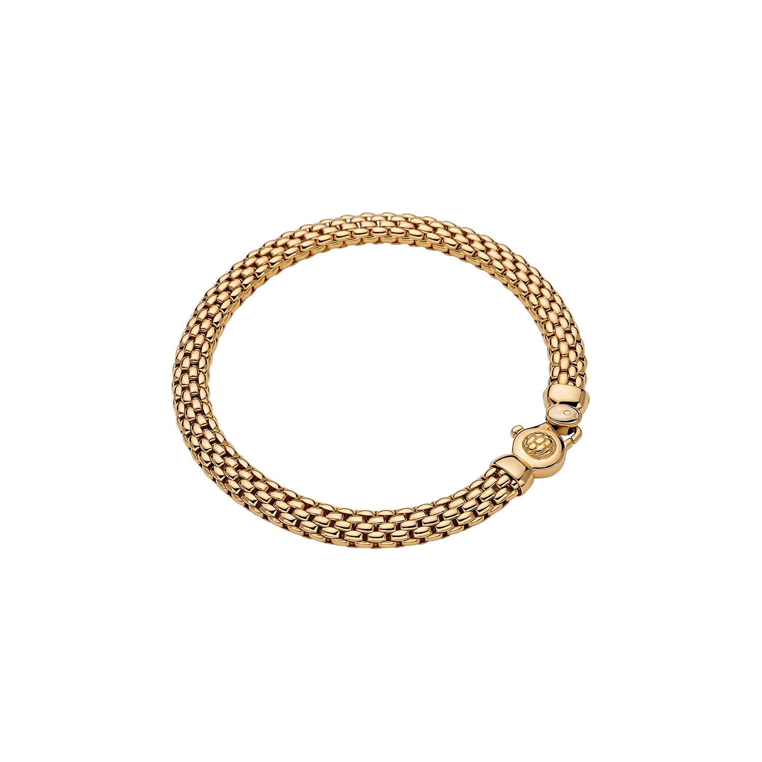18ct Yellow Gold Fope Vendome Bracelet with Clasp 190mm