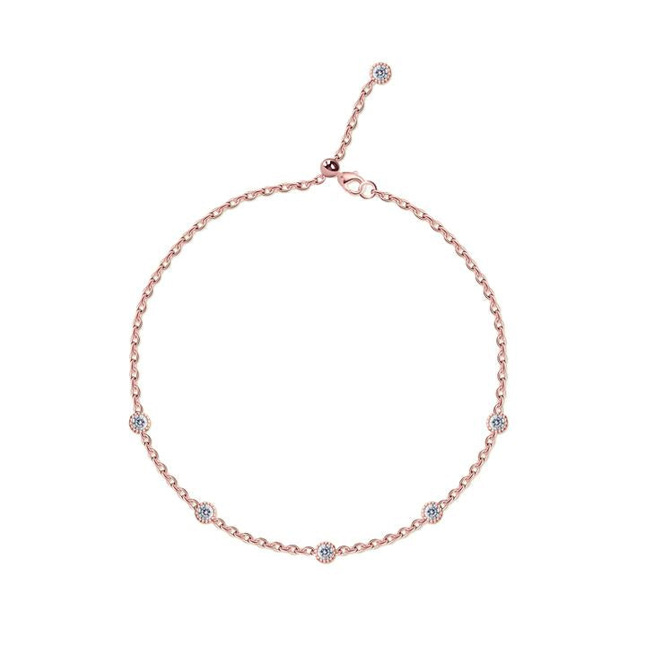 9ct Rose Gold Carat London Stone Set Bracelet 24090-2
