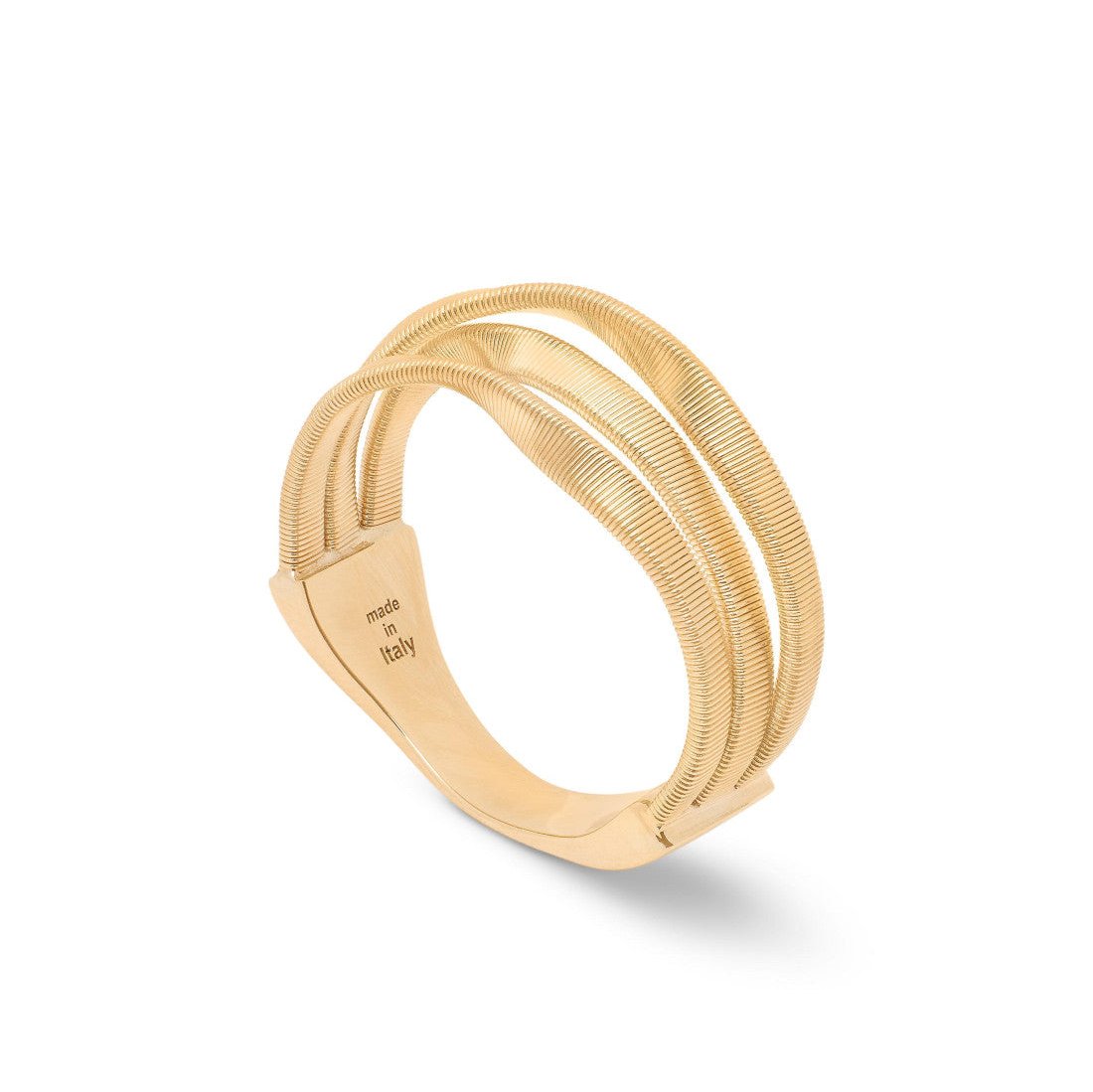 Marrakech 18ct Yellow Gold 3 Row Plain Ring