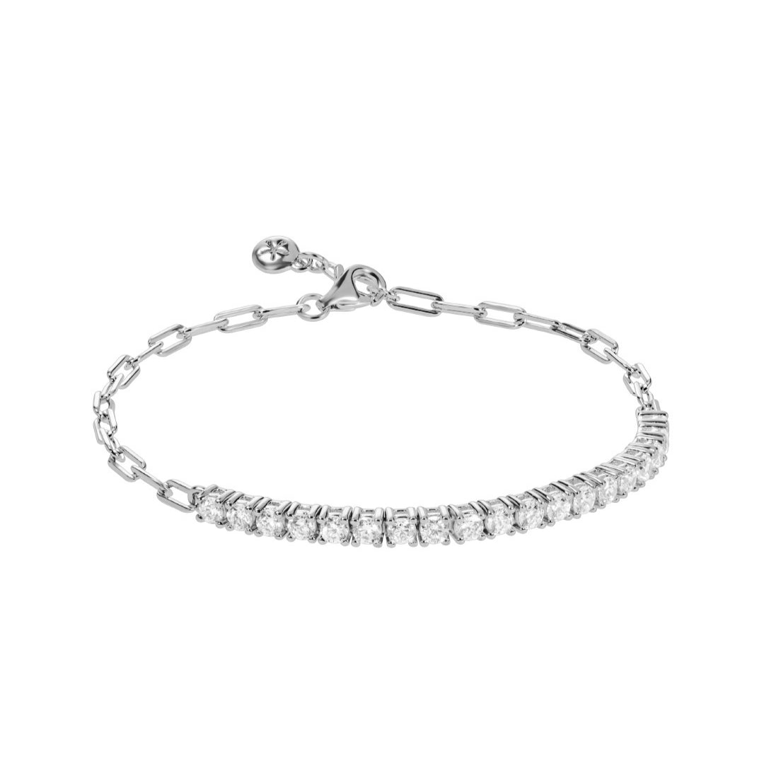 Silver WGP Carat London Aimee Bracelet CB925W-AIME-W2-W