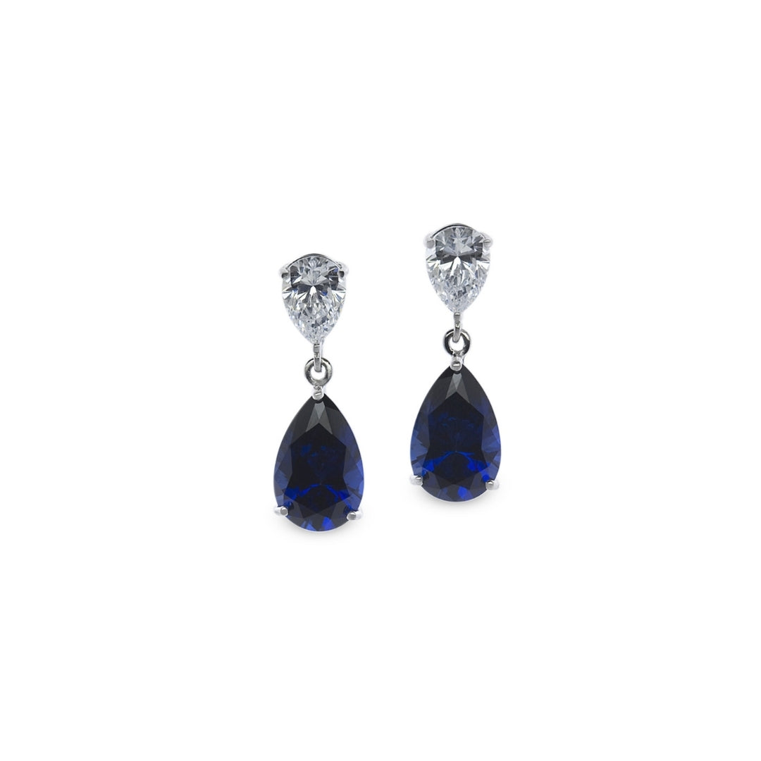 9ct WG Carat London Arabella Earrings Blue CE9KW-ARAB-SA