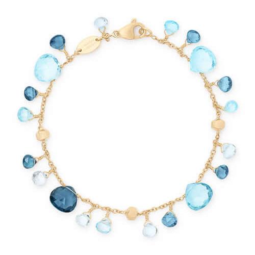 Paradise 18ct Yellow Gold Blue Topaz Bracelet