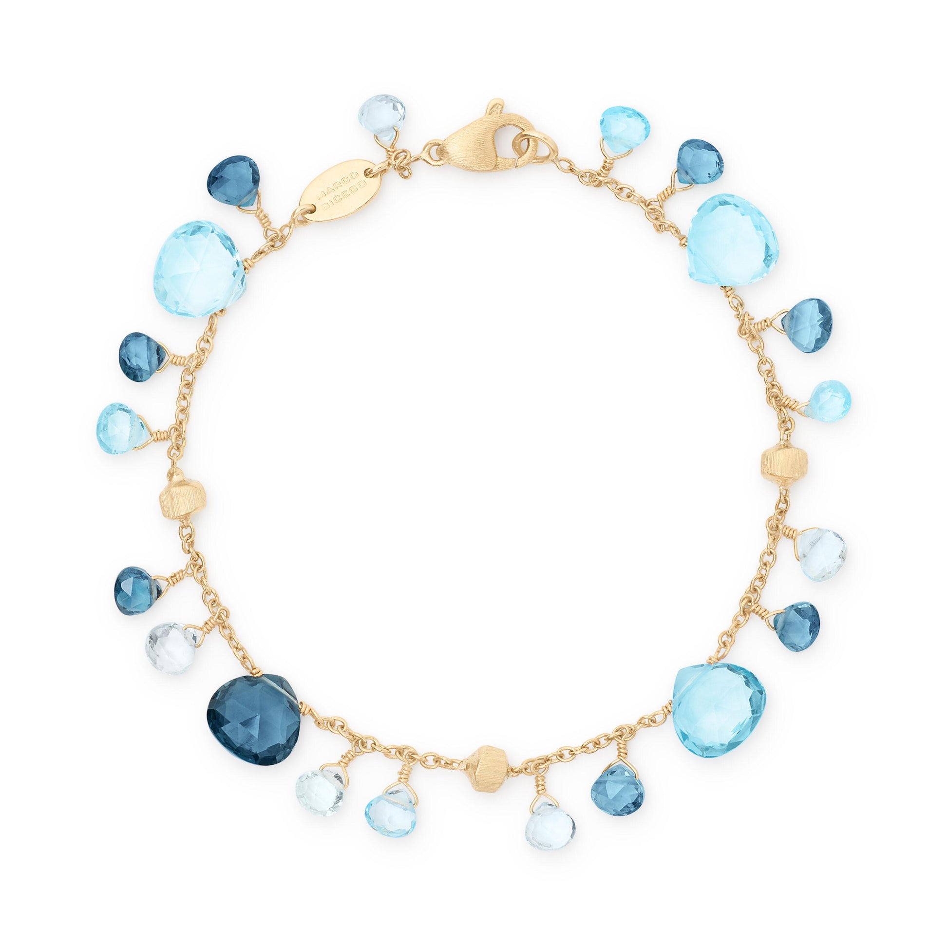 18ct Yellow Gold Marco Bicego Paradise Blue Topaz Bracelet BB2584TP01