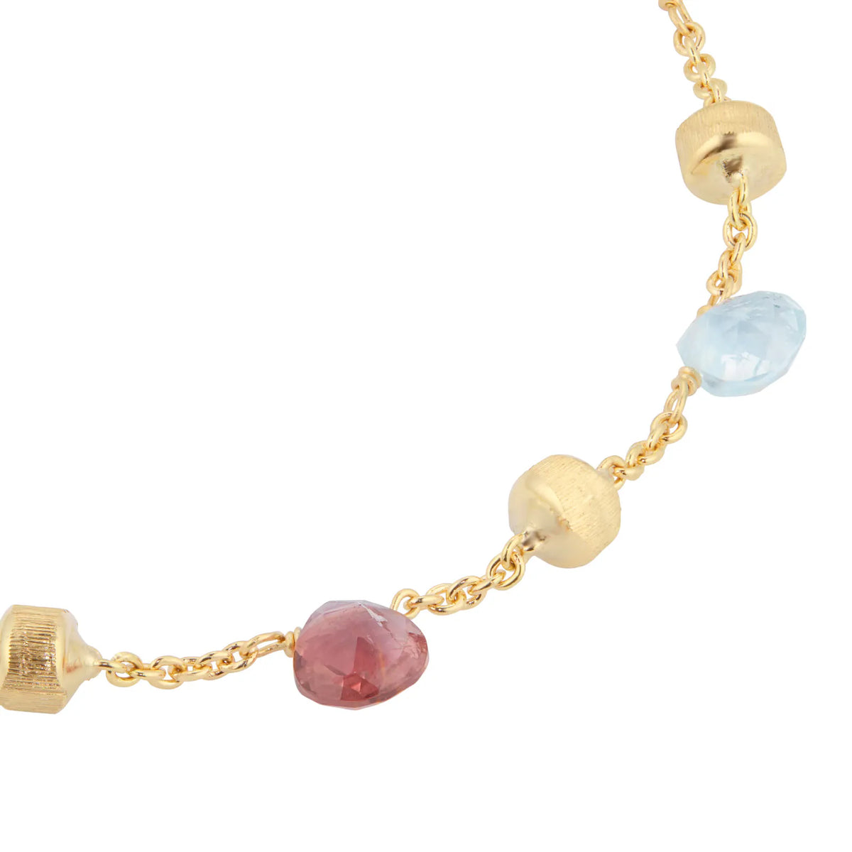 18ct Yellow Gold 1 Strand Paradise Mixed Stone Bracelet