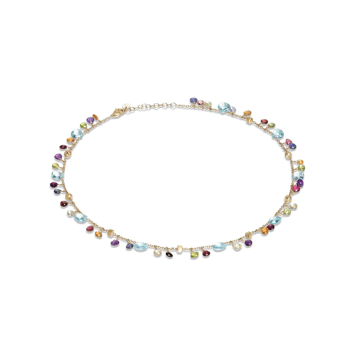 Paradise 18ct Yellow Gold Mixed Stone 42cm Necklet