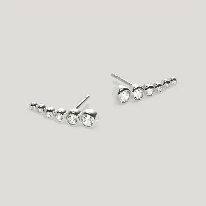 Carat London Carissa Earrings White Gold Plated