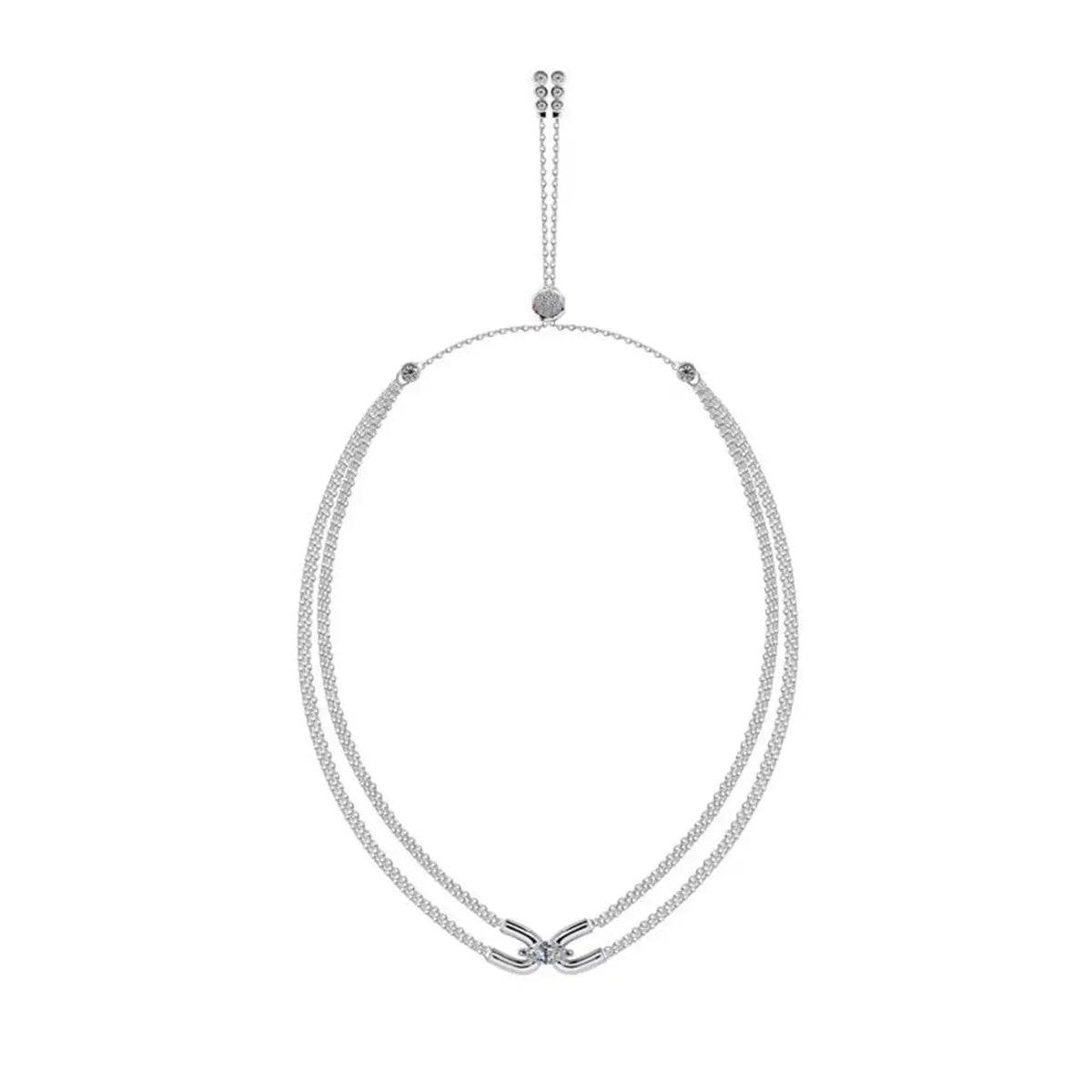 Carat London Cyndi Necklace White Gold Plated