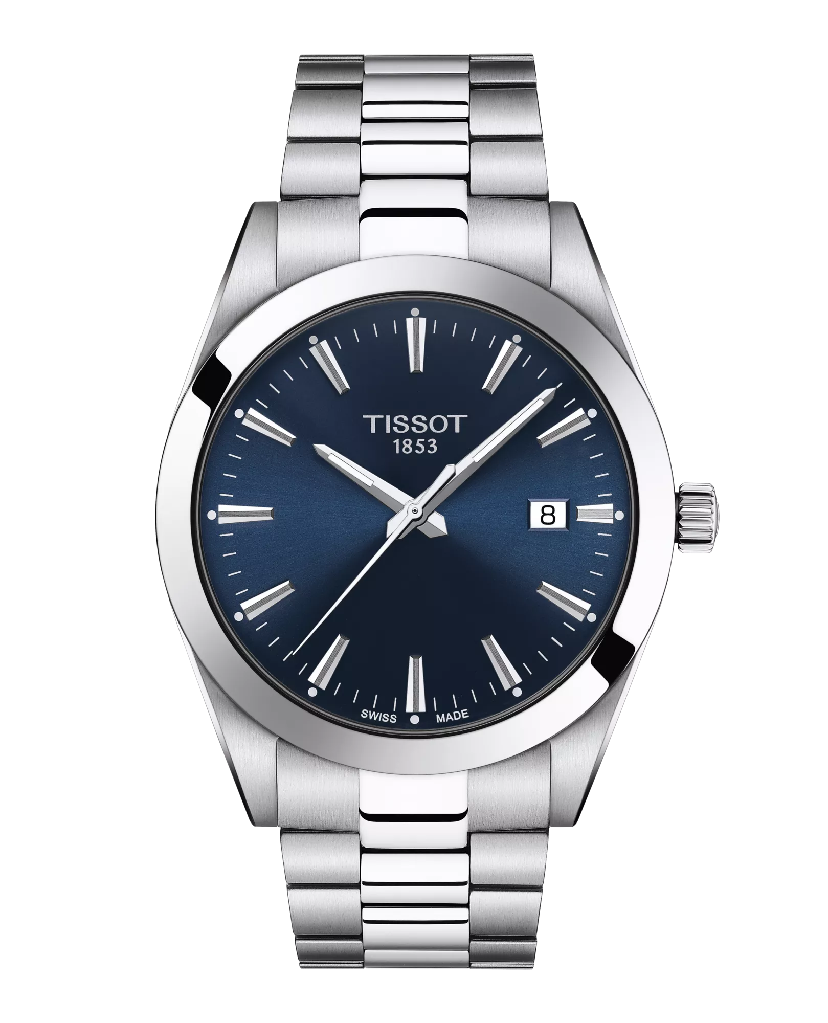 Gents Tissot Gentleman 40mm Steel Bracelet Blue Dial T127.410.11.041.00