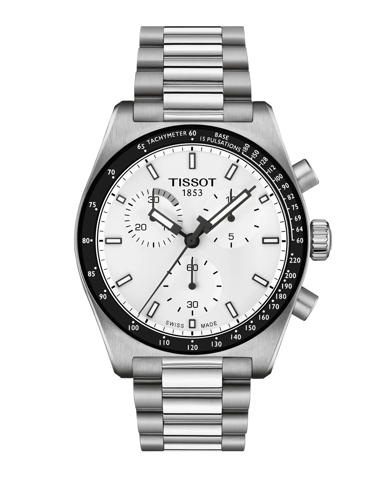Gents Tissot PR516 40mm Steel Bracelet White Dial T149.417.11.011.00