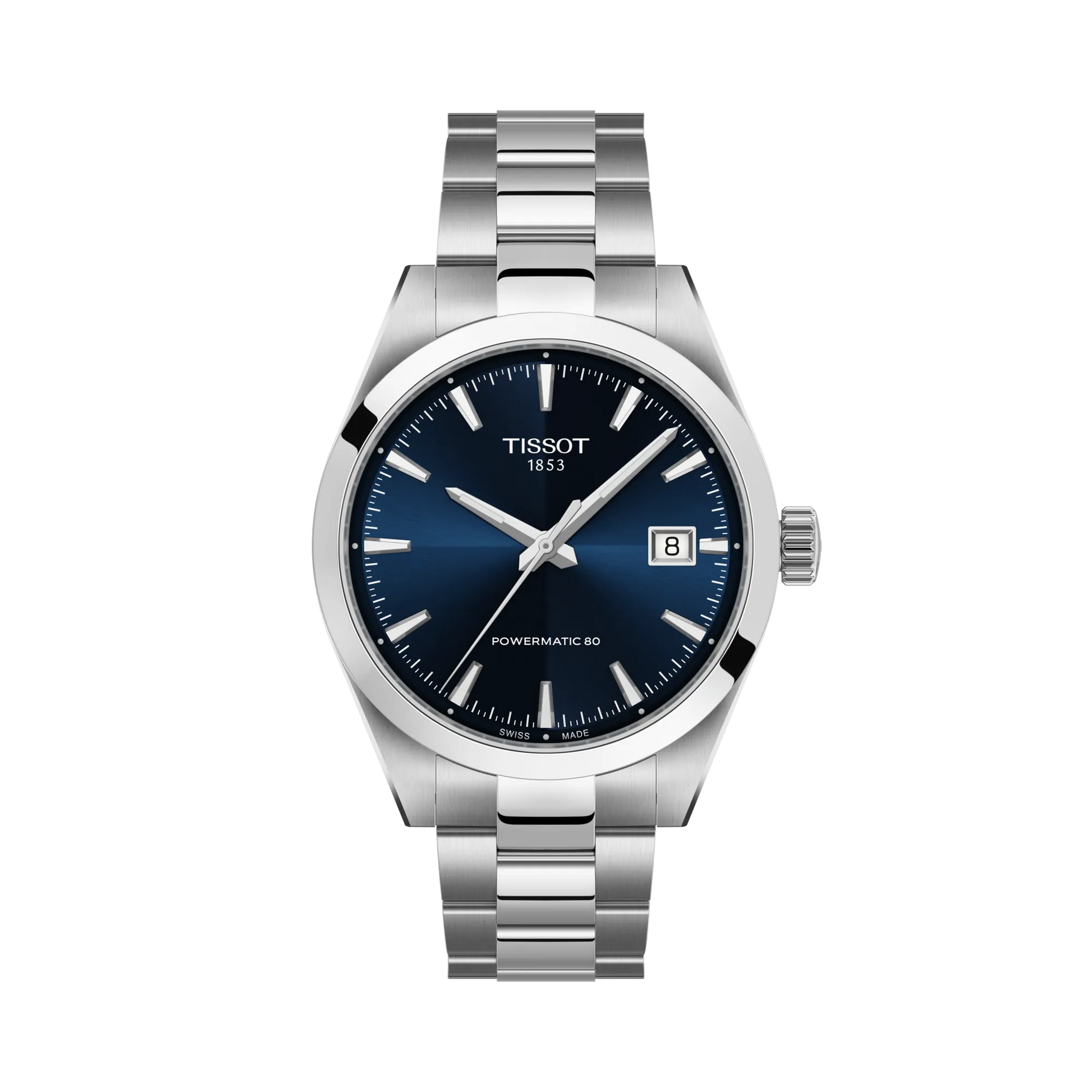 Gents Tissot Gentleman Automatic 38mm Steel Bracelet Blue Dial T165.807.11.041.00