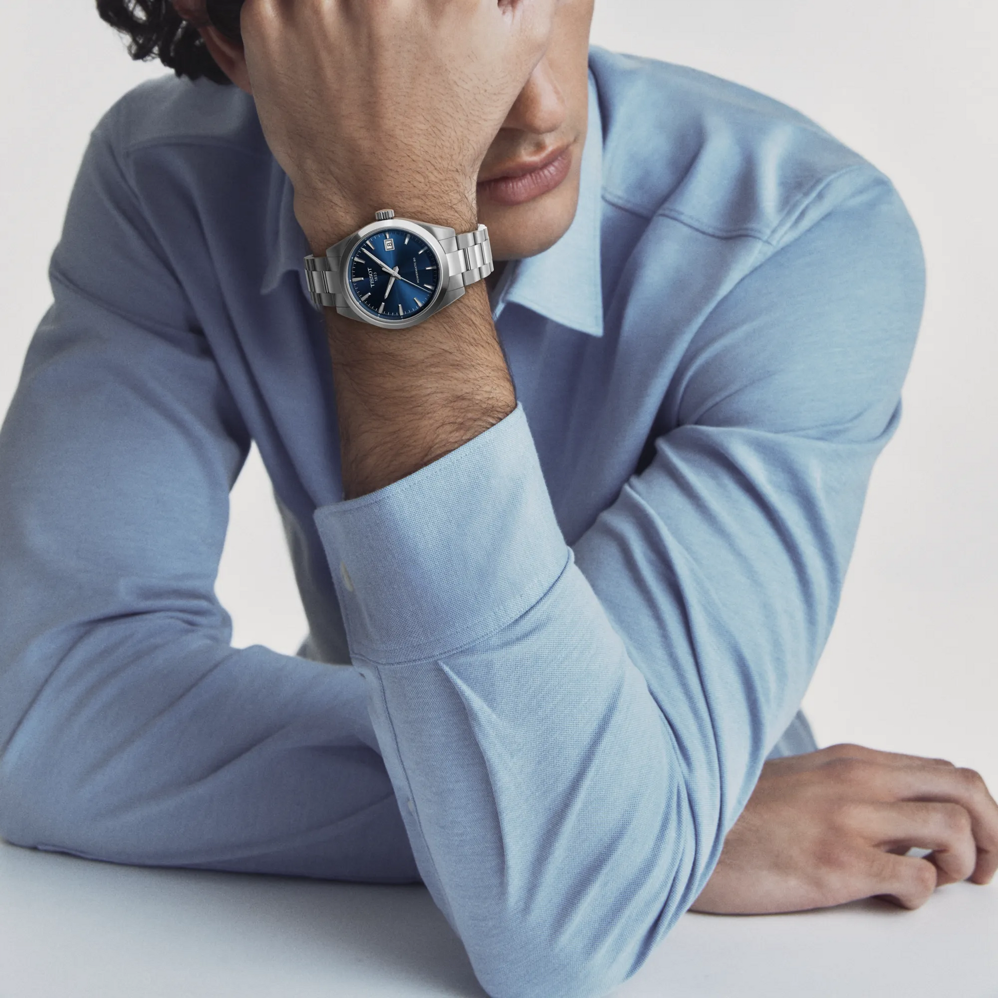 Gents Tissot Gentleman Automatic 38mm Steel Bracelet Blue Dial T165.807.11.041.00