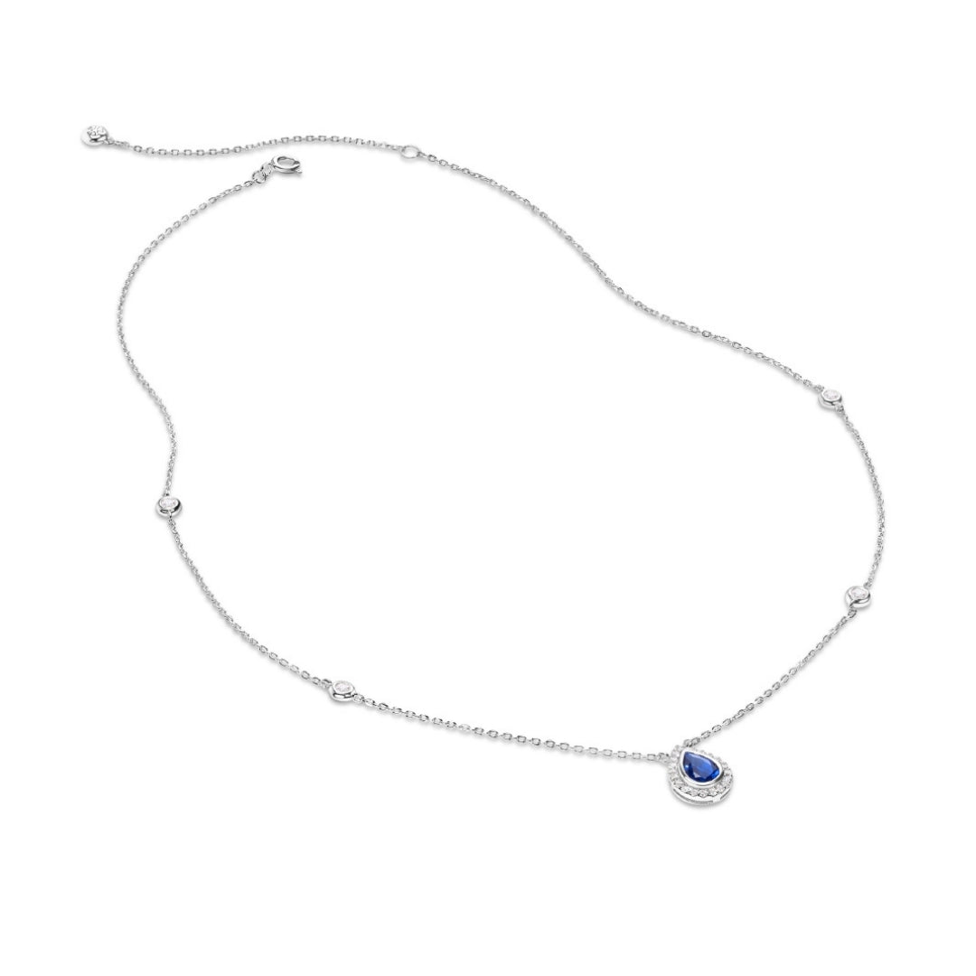 Silver Carat London Emile Necklet Blue CN925W-EMIL-SA