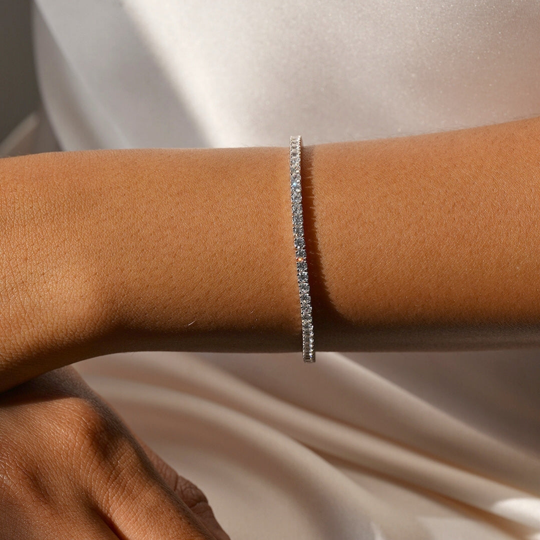 Silver Carat Francine Tennis Bracelet 18cm