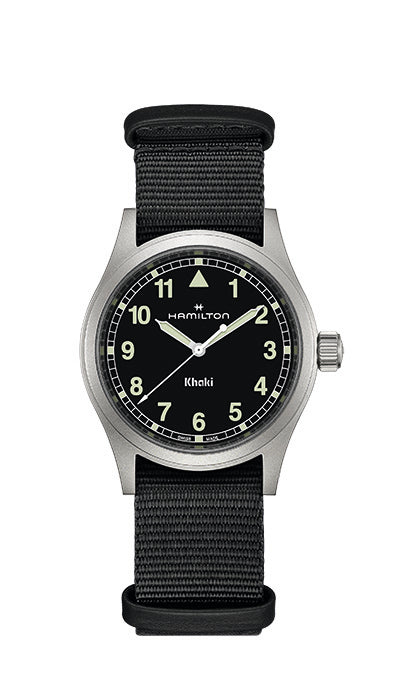 Hamilton Khaki Field Quartz 38mm Black Dial Black Strap H69401430