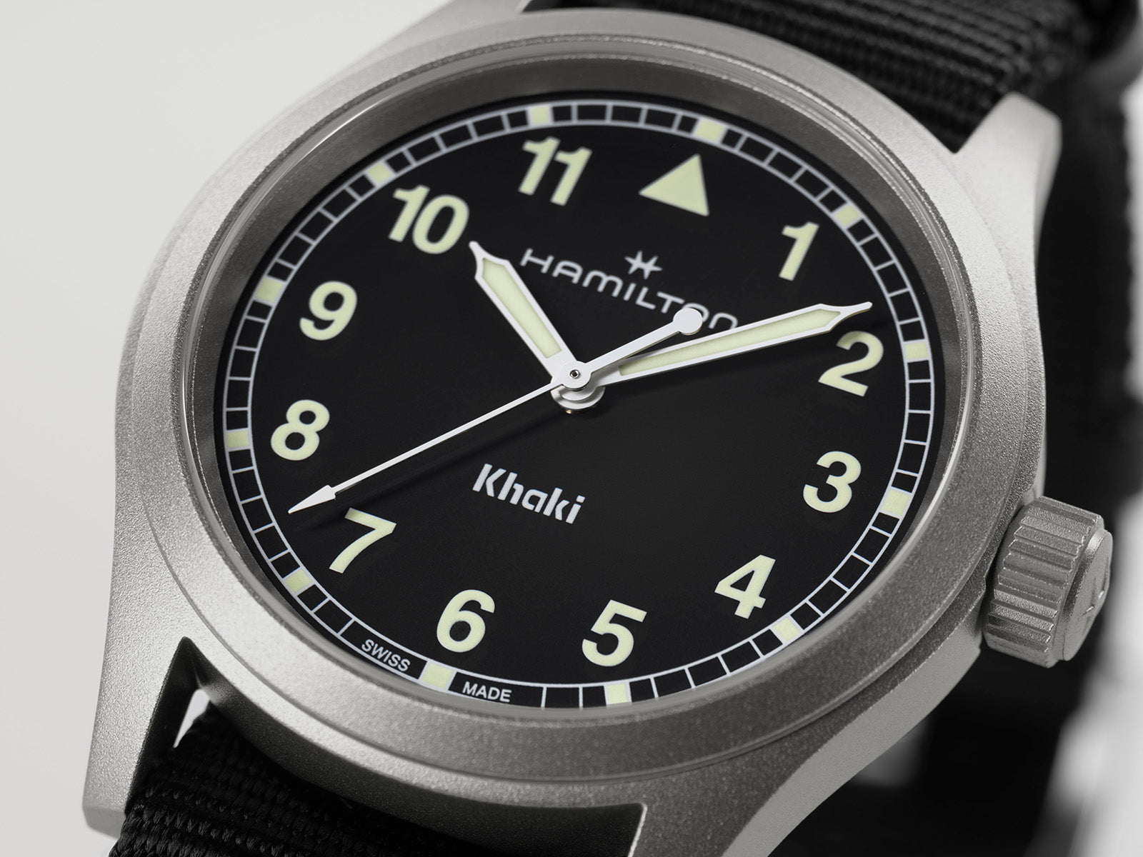 Hamilton Khaki Field Quartz 38mm Black Dial Black Strap H69401430