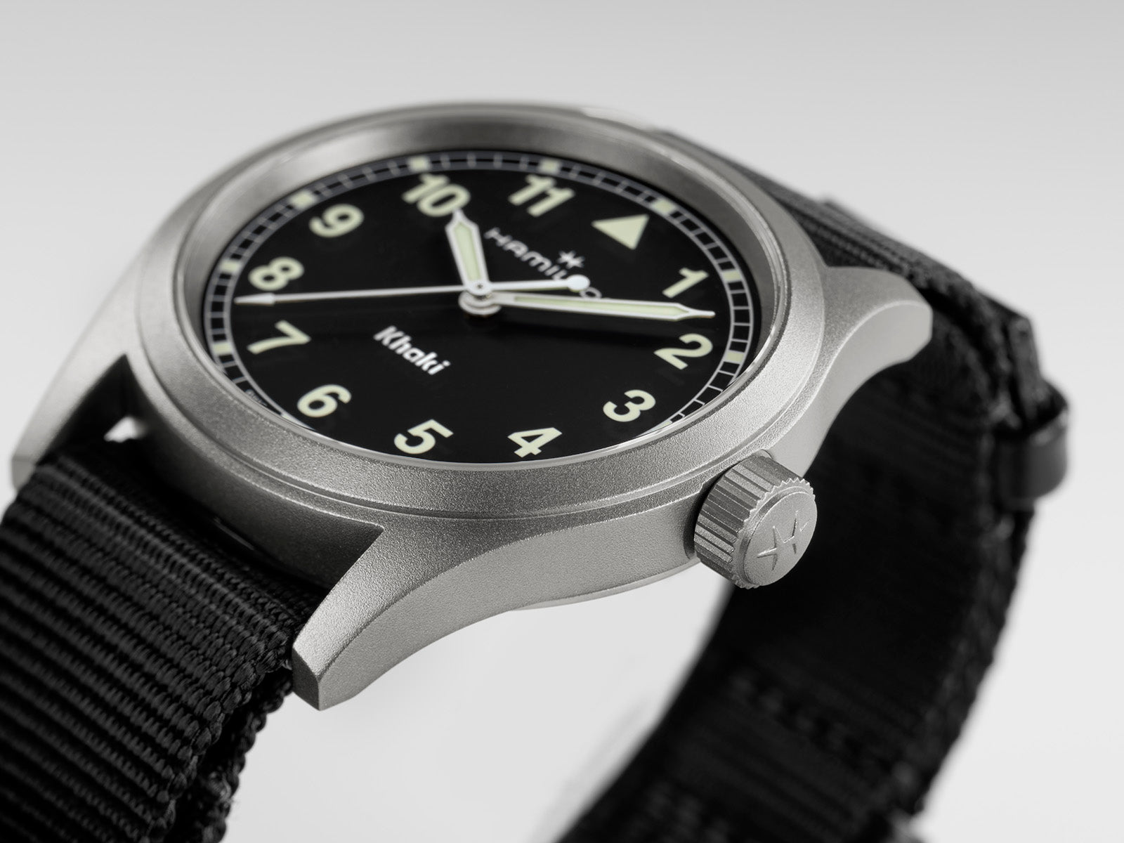 Hamilton Khaki Field Quartz 38mm Black Dial Black Strap H69401430