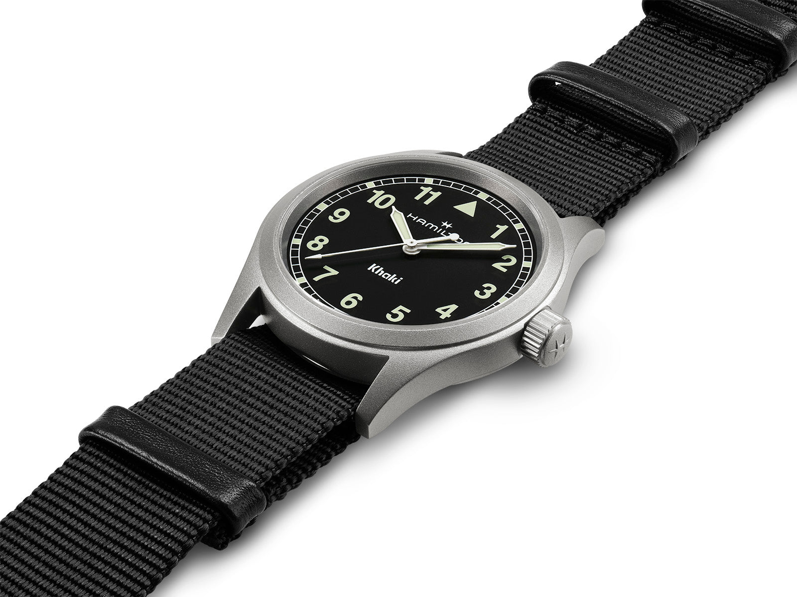 Hamilton Khaki Field Quartz 38mm Black Dial Black Strap H69401430