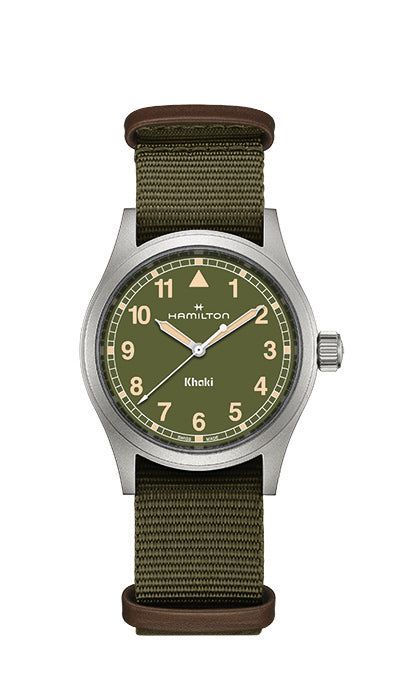 Hamilton Khaki Field 38mm Green Dial on Nato Strap Quartz