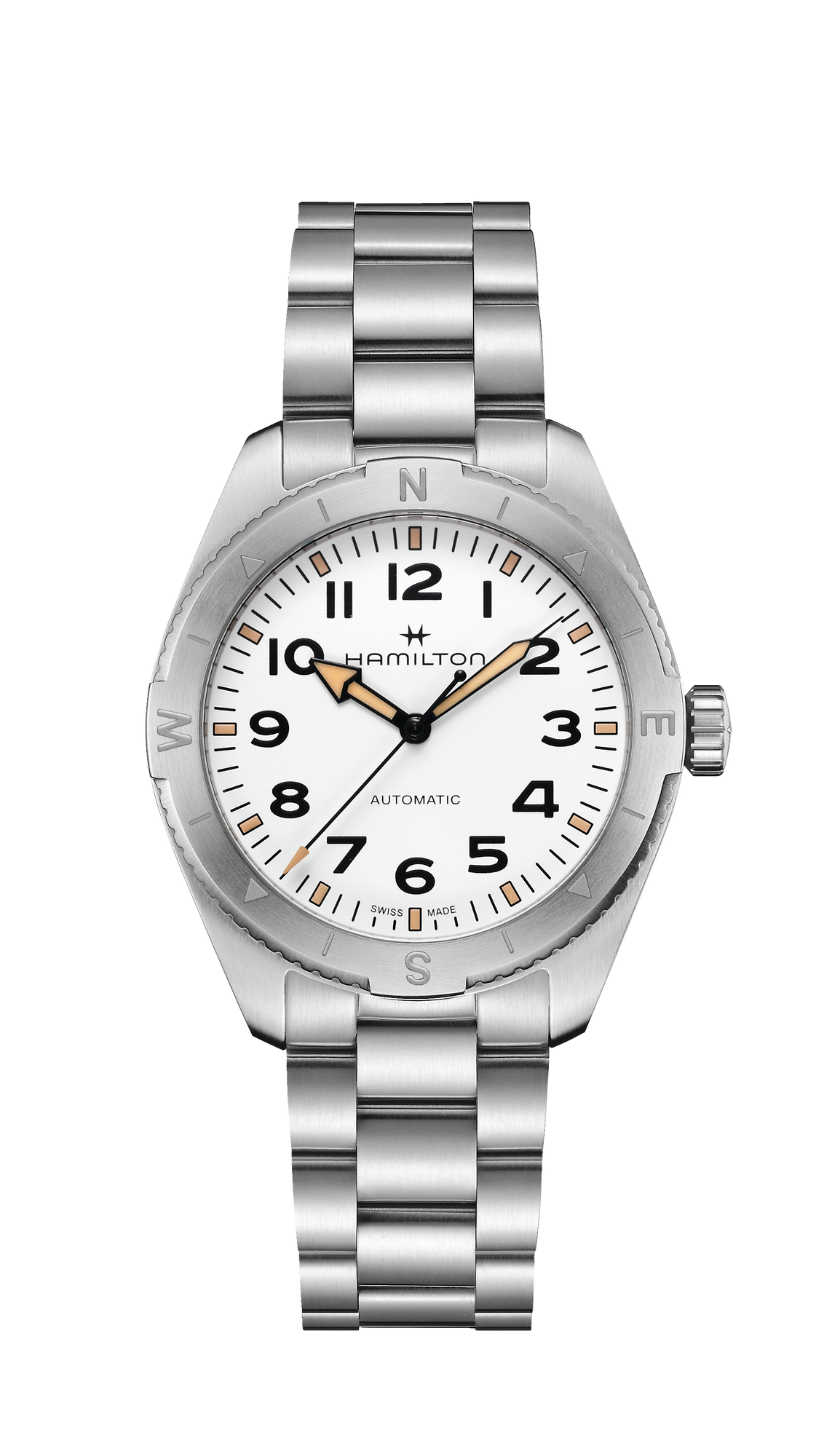 Hamilton Khaki Field Expedition Auto 41mm Steel Bracelet White Dial