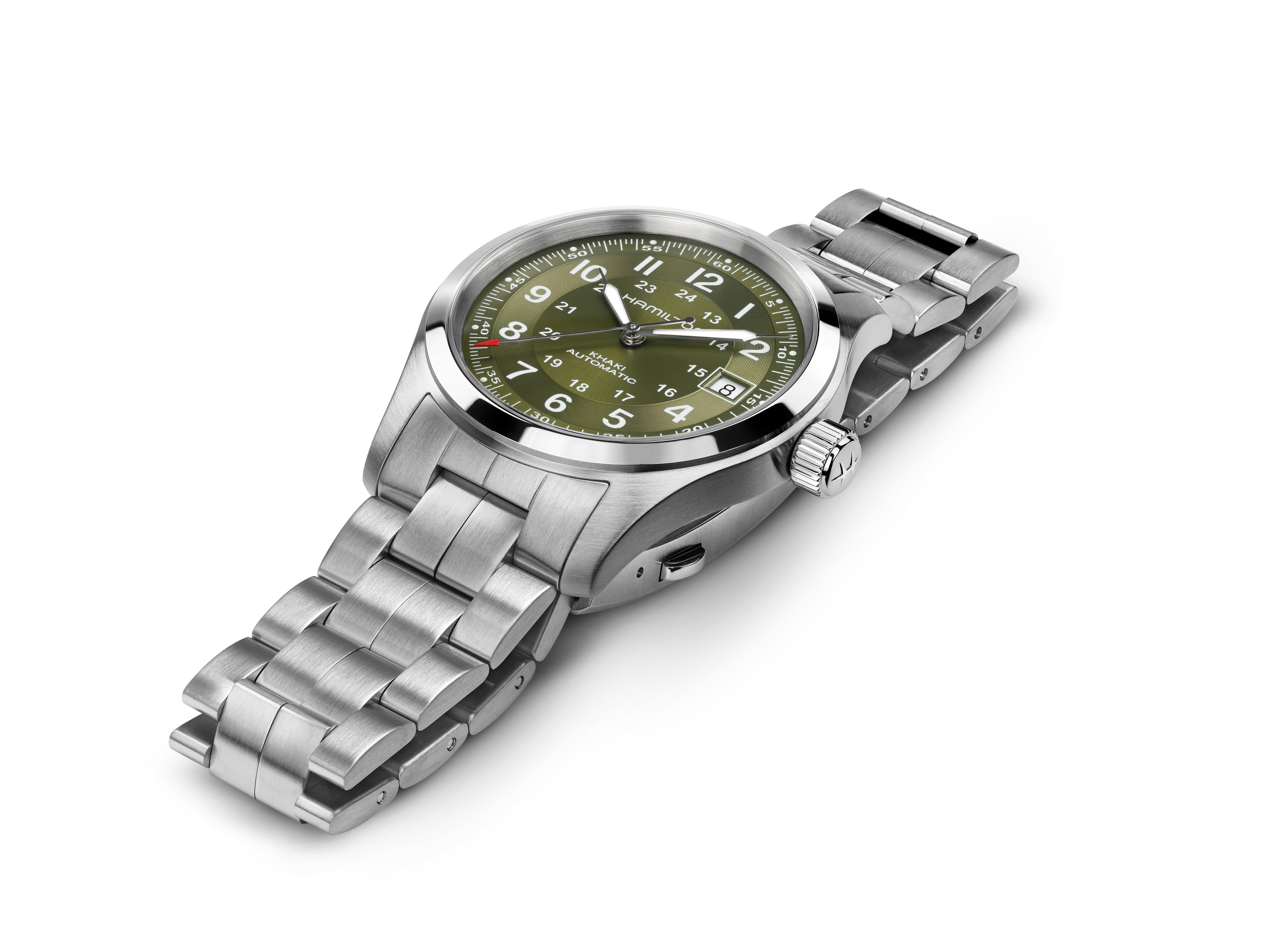 Hamilton Khaki Field Automatic 38mm Steel Bracelet Green Dial