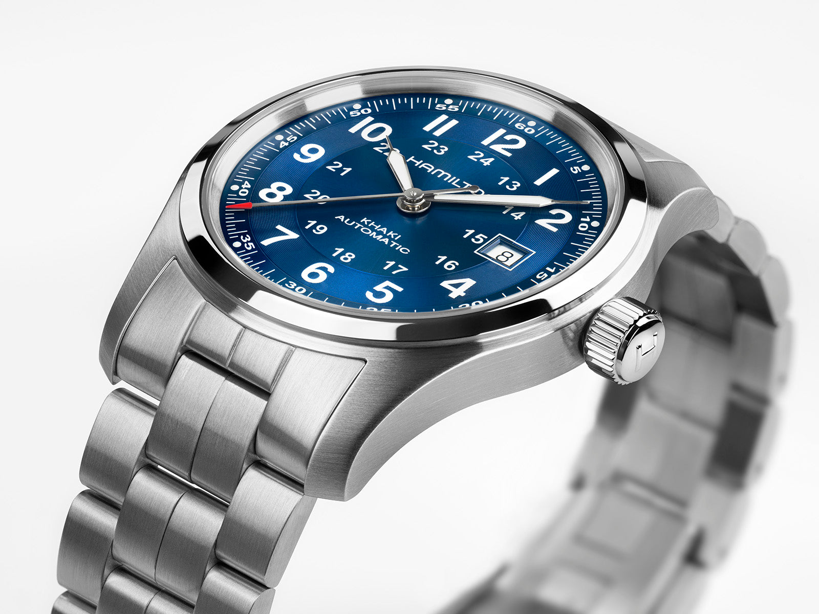 Hamilton Khaki Field 42mm Steel Bracelet Blue Dial  H70605140