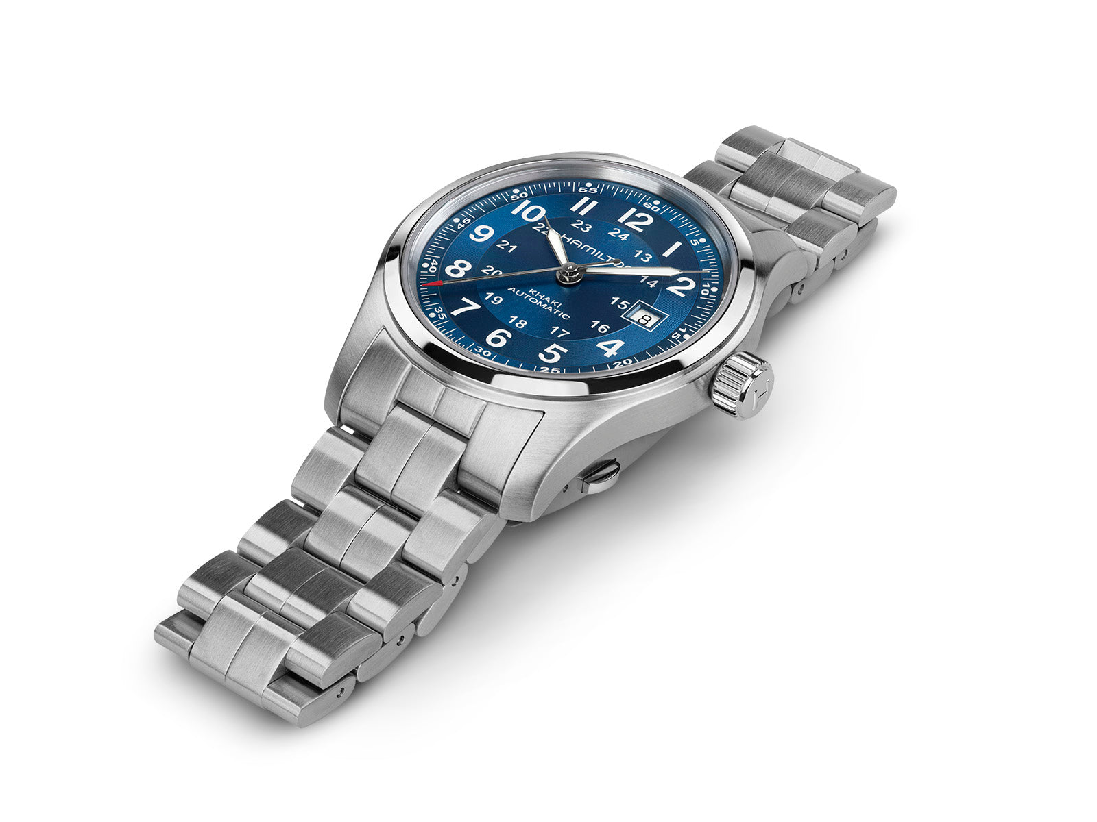 Hamilton Khaki Field 42mm Steel Bracelet Blue Dial  H70605140