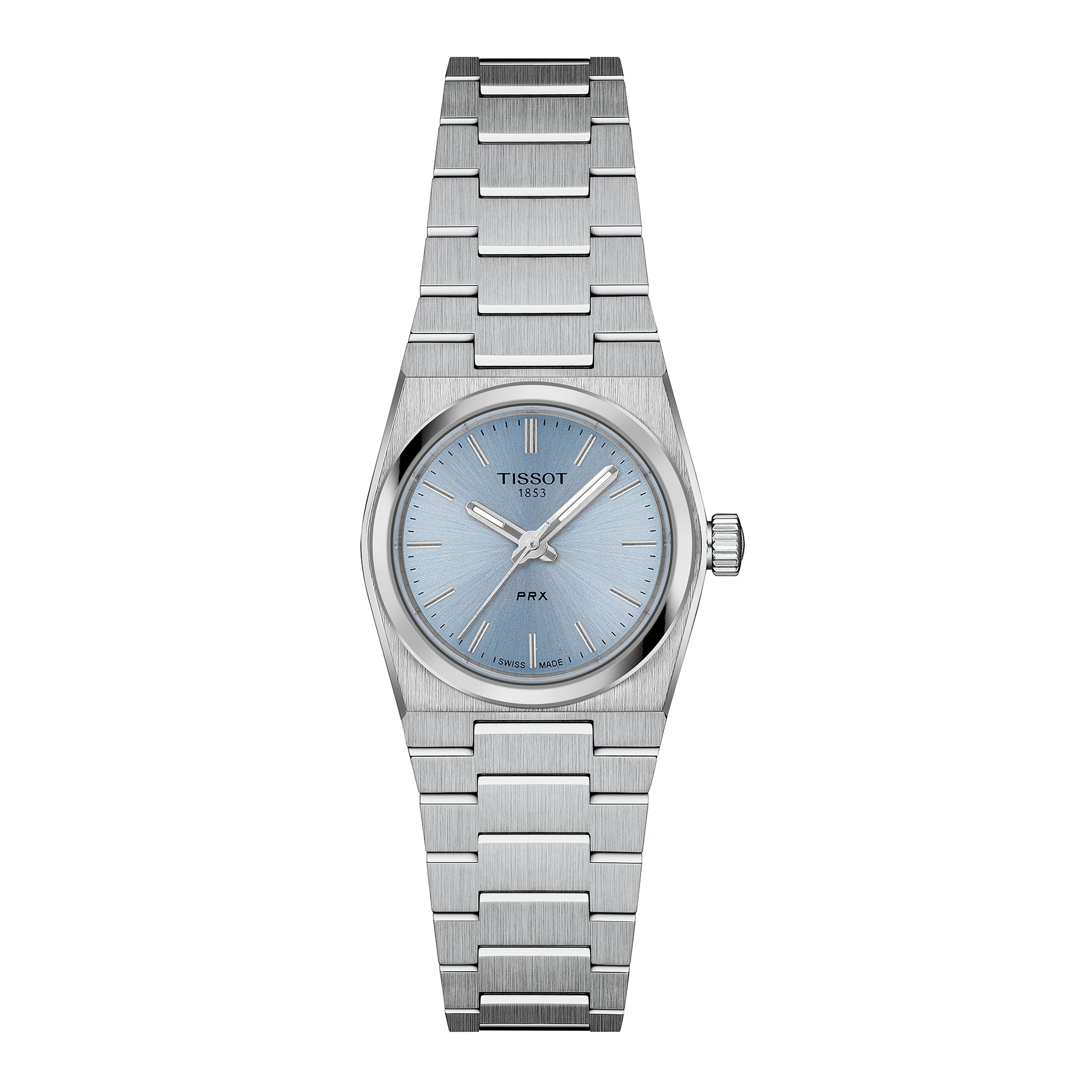 Ladies Tissot PRX 25mm Steel Bracelet Light Blue Dial
