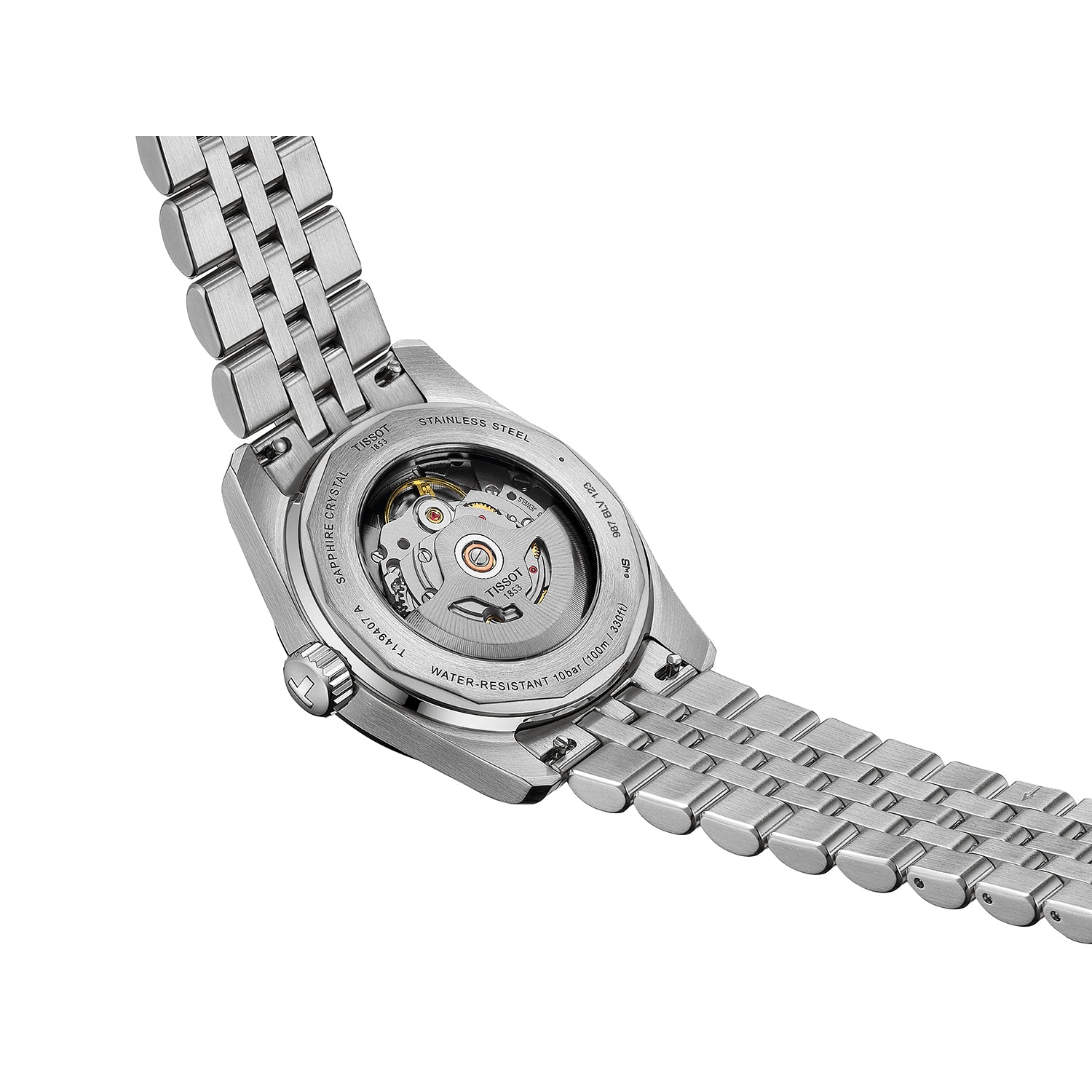 Gents Tissot PR516 Powermatic 80 38mm Steel Bracelet Black Dial