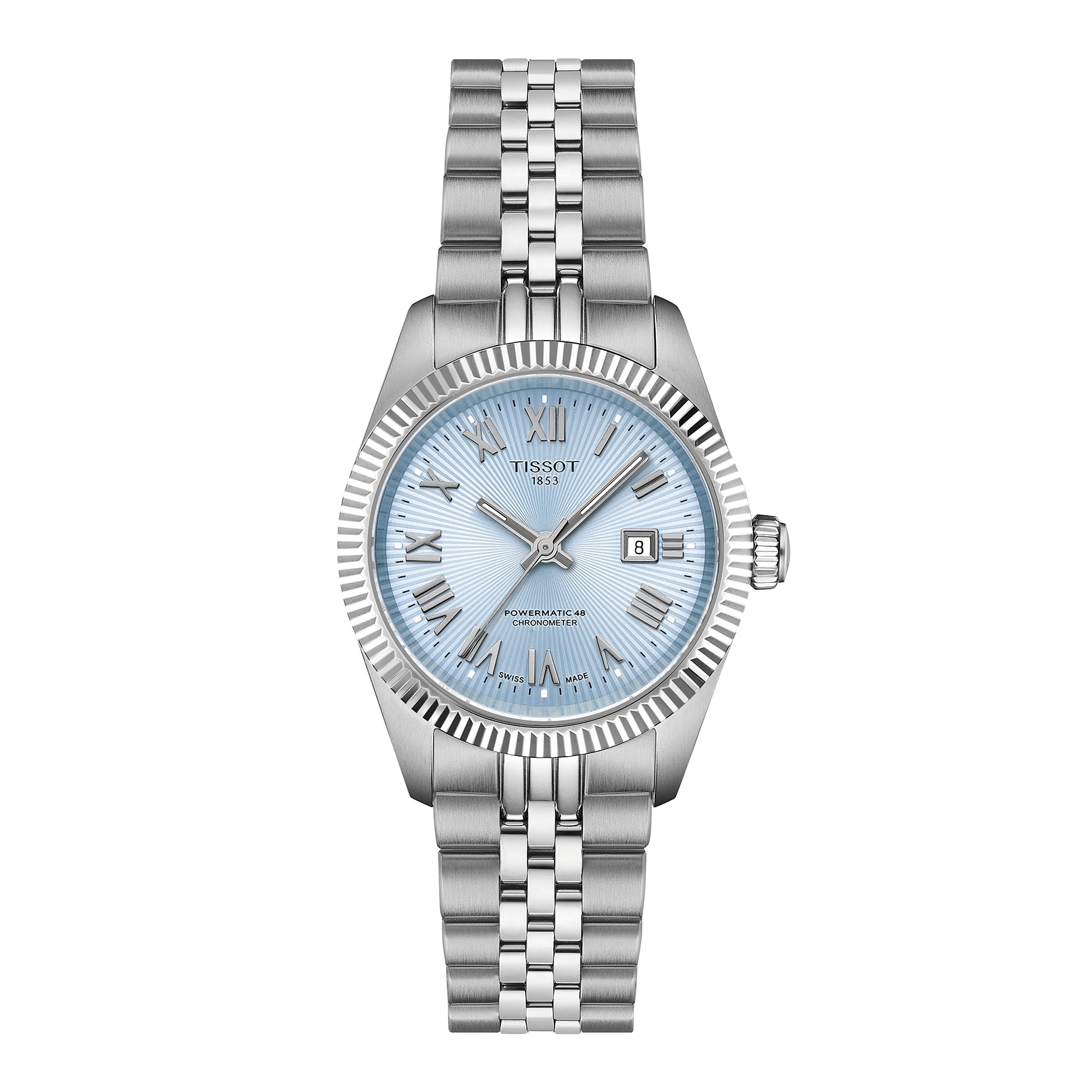 Ladies Tissot Ballade Auto 30mm Steel Ice Blue Dial