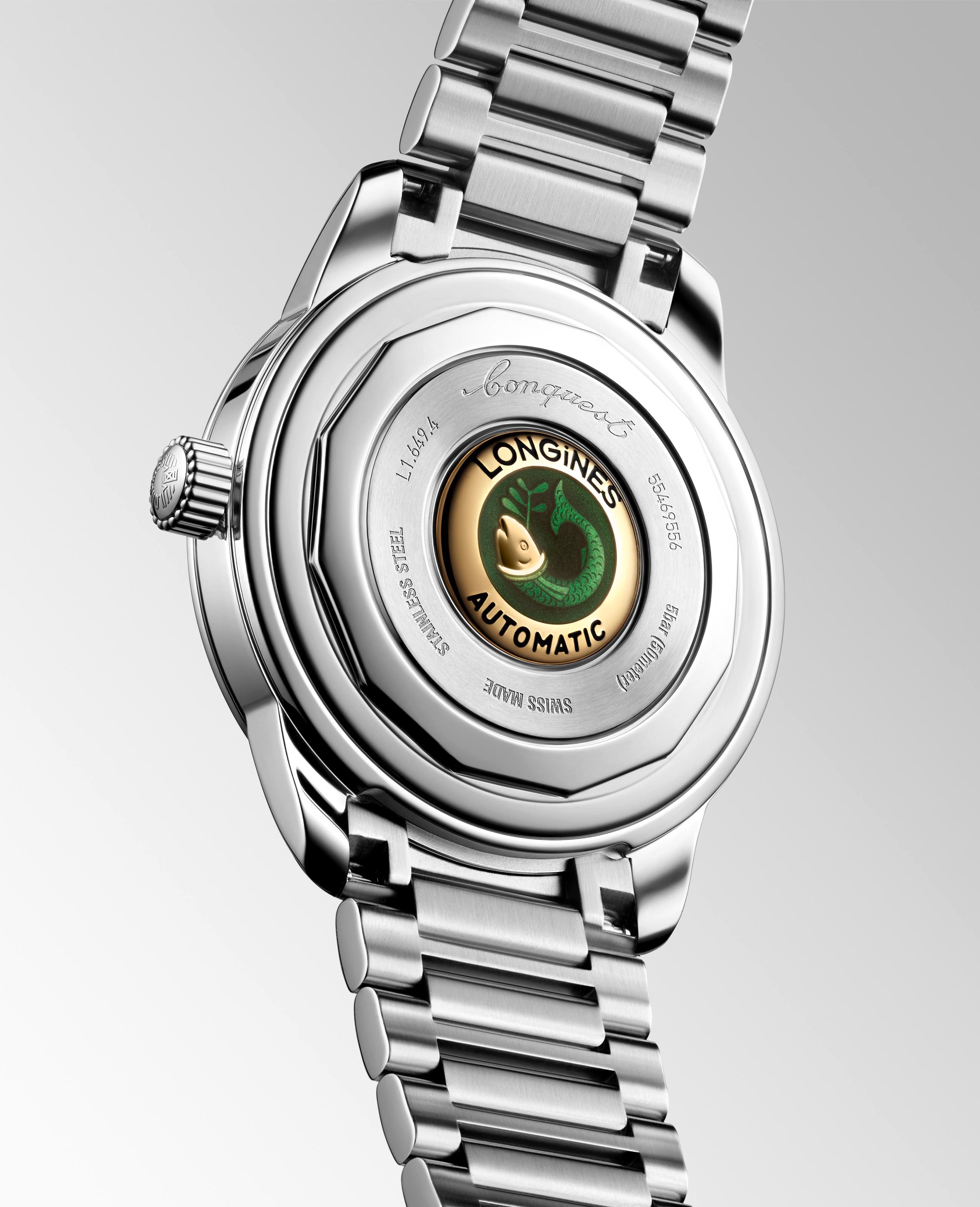 Gents Longines Conquest Heritage Auto 38mm Steel Black Dial